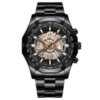 Stainless Steel Quartz Watch – Waterproof Luminous Calendar for Business Men