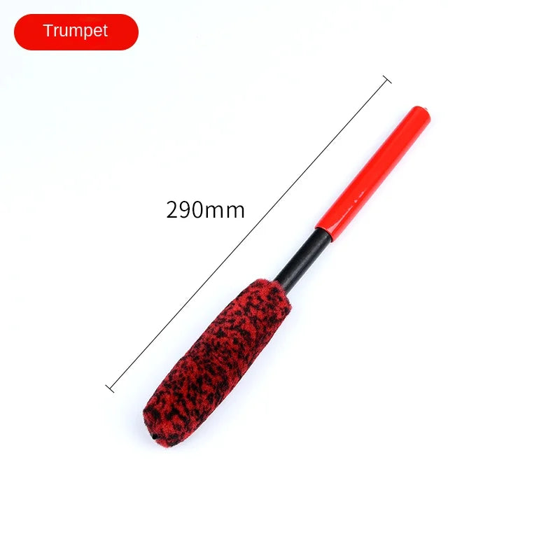 Foldable Car Wheel Brush – Plush Microfiber Hub Cleaning Tool for Detailing