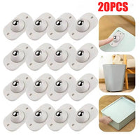 Mini Stainless Steel Swivel Wheels – 360 Degree Adhesive Casters for Furniture