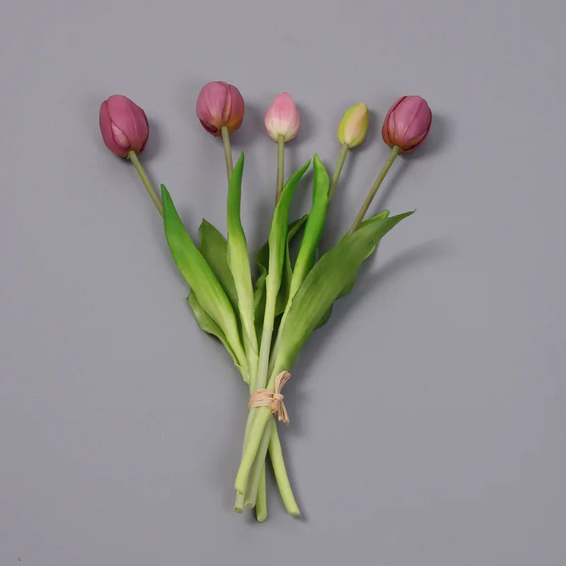 Artificial Tulip Bouquet – Real Touch Floral Decor for Wedding Home