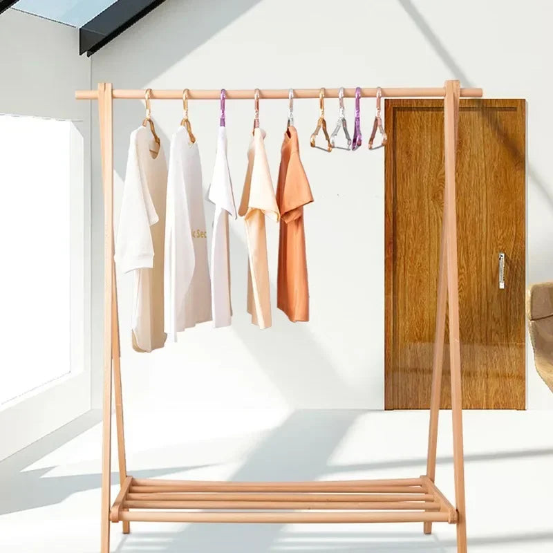 Golden Aluminum Alloy Coat Hangers – Durable Wardrobe Storage Organizer