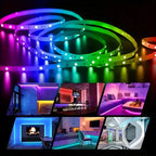 Bluetooth LED Strip Lights – RGB Color Changing Tape for TV Bedroom Lighting