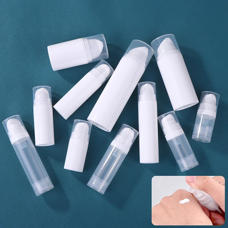 Portable Vacuum Pump Bottle – Refillable Travel Container for Cosmetics