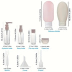 Silicone Travel Bottle Set – Refillable Leakproof Liquid Containers for Toiletries