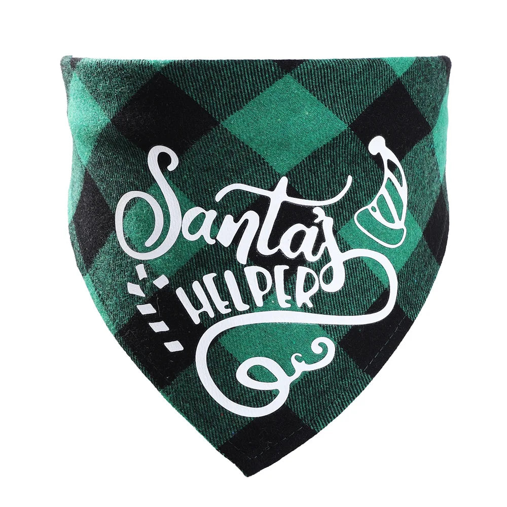 Cotton Triangle Pet Bandana – Adjustable Scarf Collar for Dogs and Cats