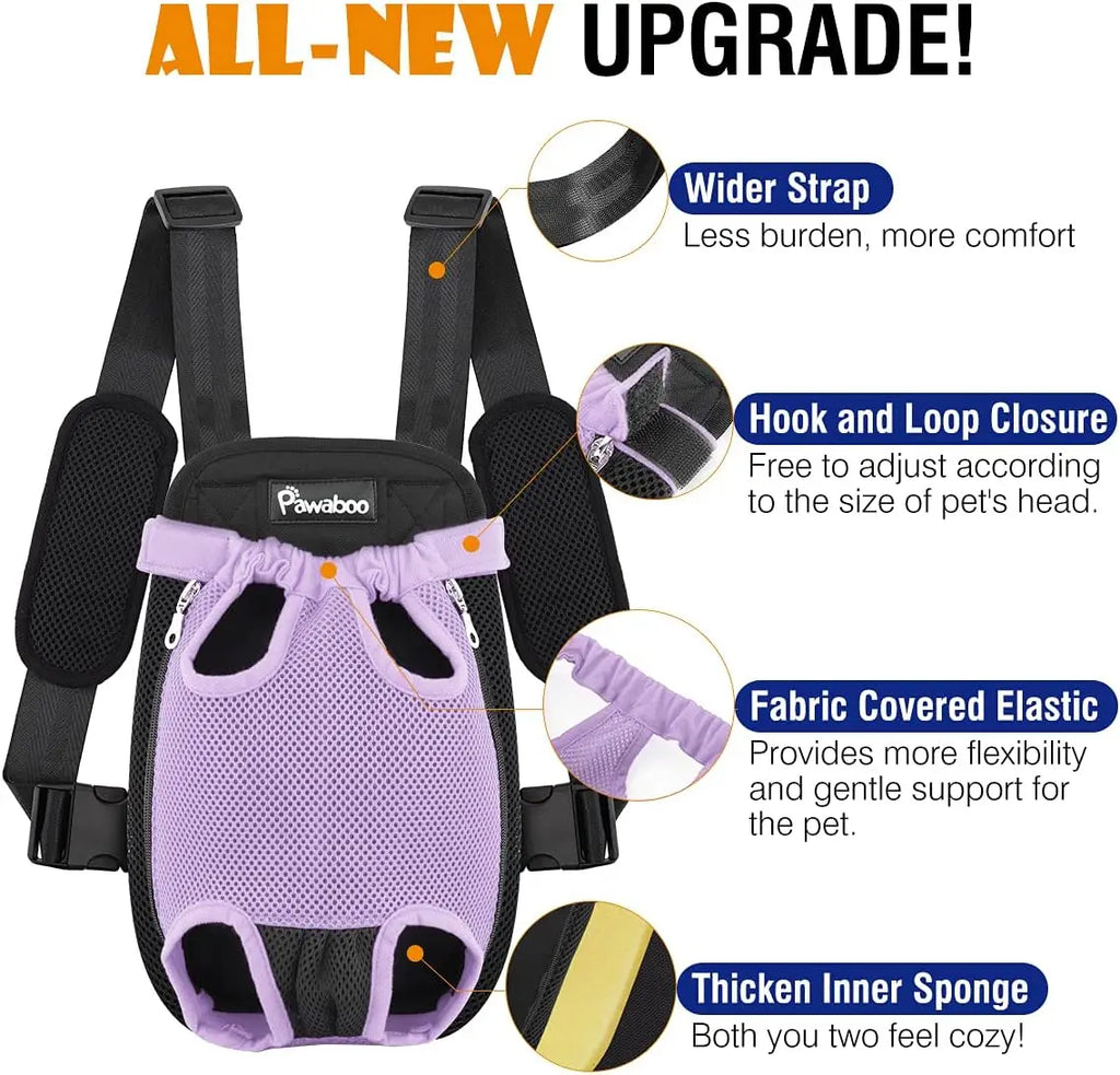 Adjustable Pet Carrier Backpack – Front Travel Bag for Hiking and Camping