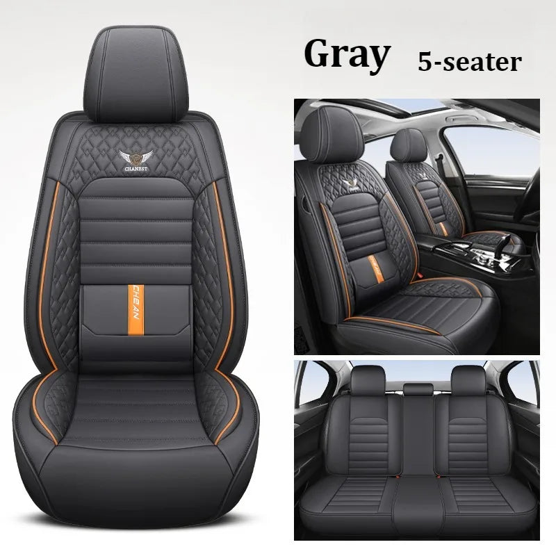 Full-Wrap Leather Car Seat Covers – Durable Universal Fit for All-Season Driving