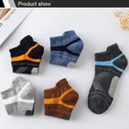 Breathable Cotton Ankle Socks – Men's Athletic Gear for Summer Outdoor Sports