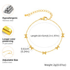 Gold Stainless Steel Bowknot Bracelet – Chic Jewelry Gift for Women