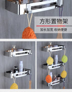 Stainless Steel Corner Shower Shelf – Wall Mounted Organizer for Bathroom Storage