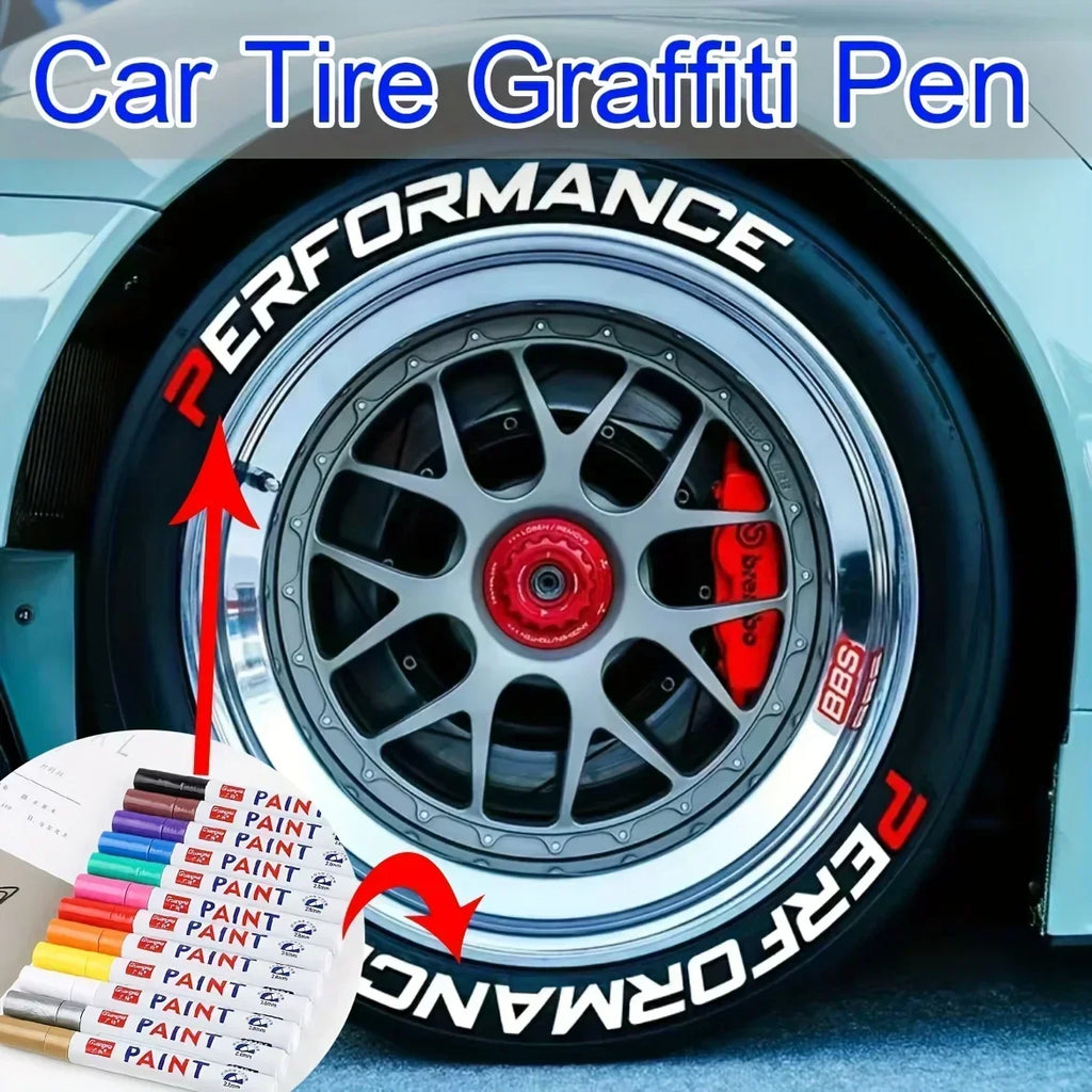 Permanent Paint Marker – Waterproof Oily Ink for Car Tires and Metal