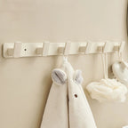 Black Metal Wall Coat Rack – 5 Hook Organizer for Hat Towel and Bag Storage