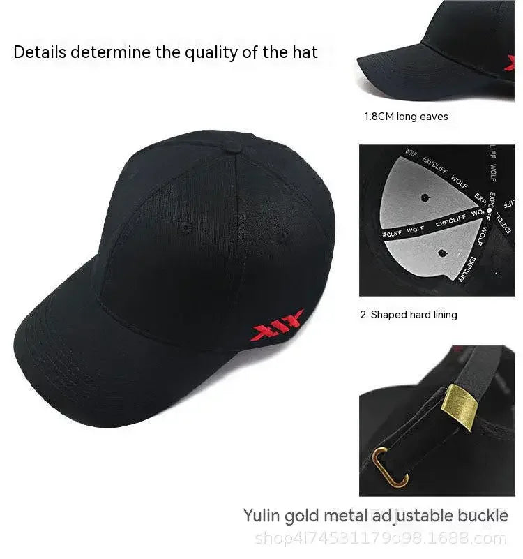 Oversized Cotton Baseball Cap – Adjustable Large Fit for Men and Women