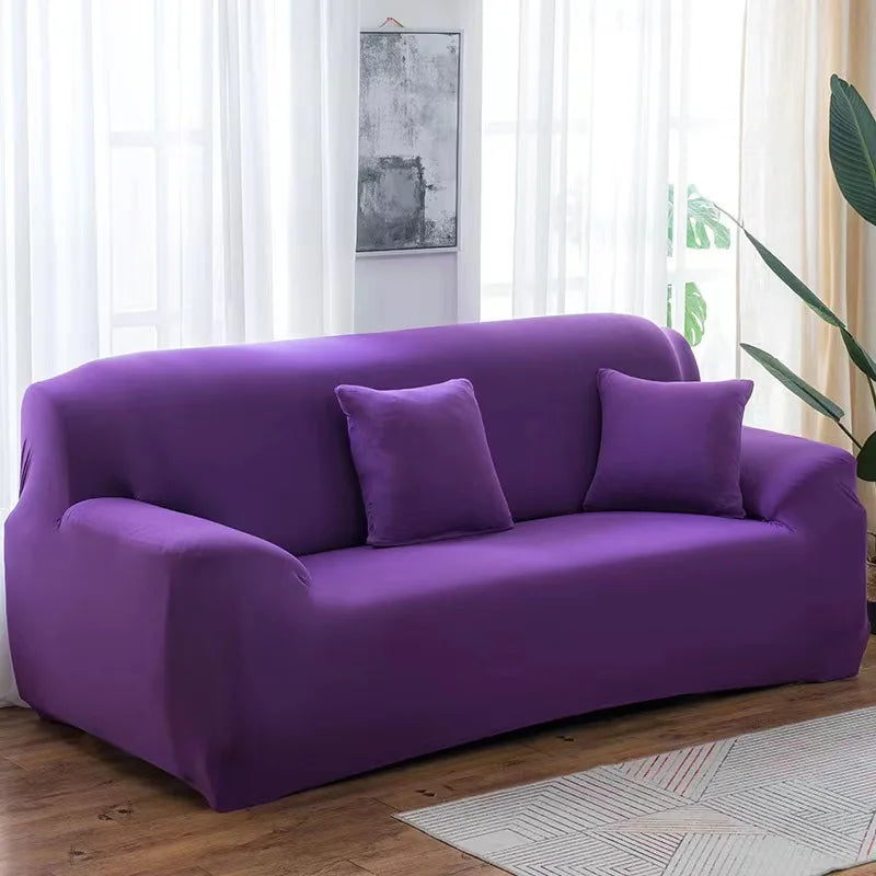 Stretch Milk Silk Sofa Cover – Fitted Couch Slipcover for Living Room Furniture