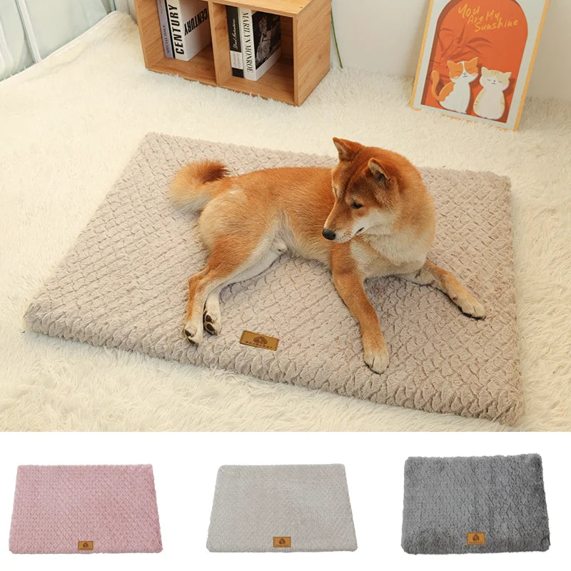 Orthopedic Foam Dog Bed – Removable Faux Fur Cover for Crates