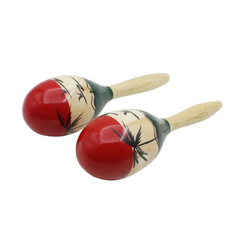 Wooden Maracas Shakers – Tropical Percussion Instrument for Kids Party Toys
