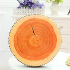 Stump Shaped Decorative Pillow – Soft Wood Grain Cushion for Home and Car Decor