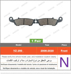 Sintered Brake Pads – Front or Rear Set for Yamaha YZ Motocross Racing