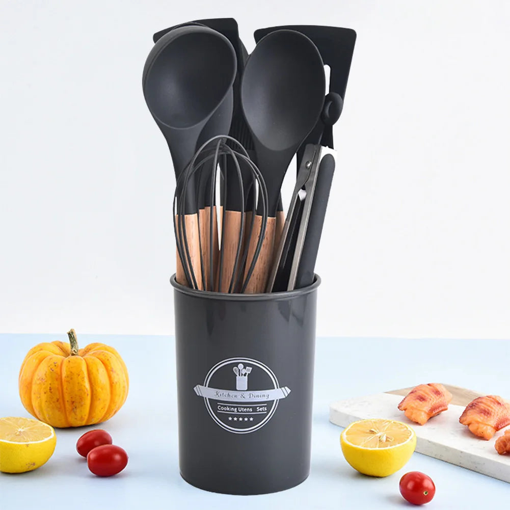 Silicone Kitchen Utensil Set – Non-Stick Cooking Tools for Home Chefs