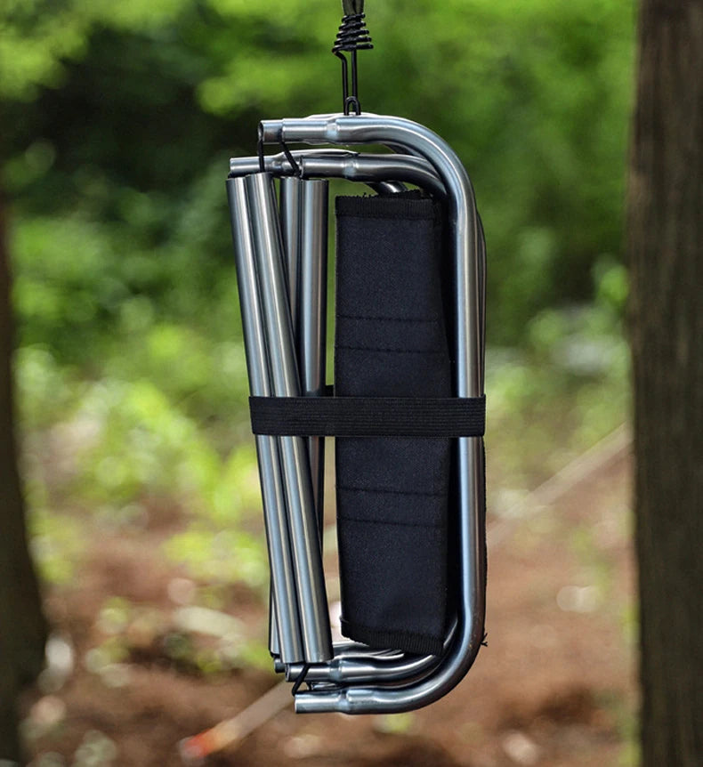 Portable Folding Camping Chair – Aluminum Alloy Seat for Outdoor Fishing