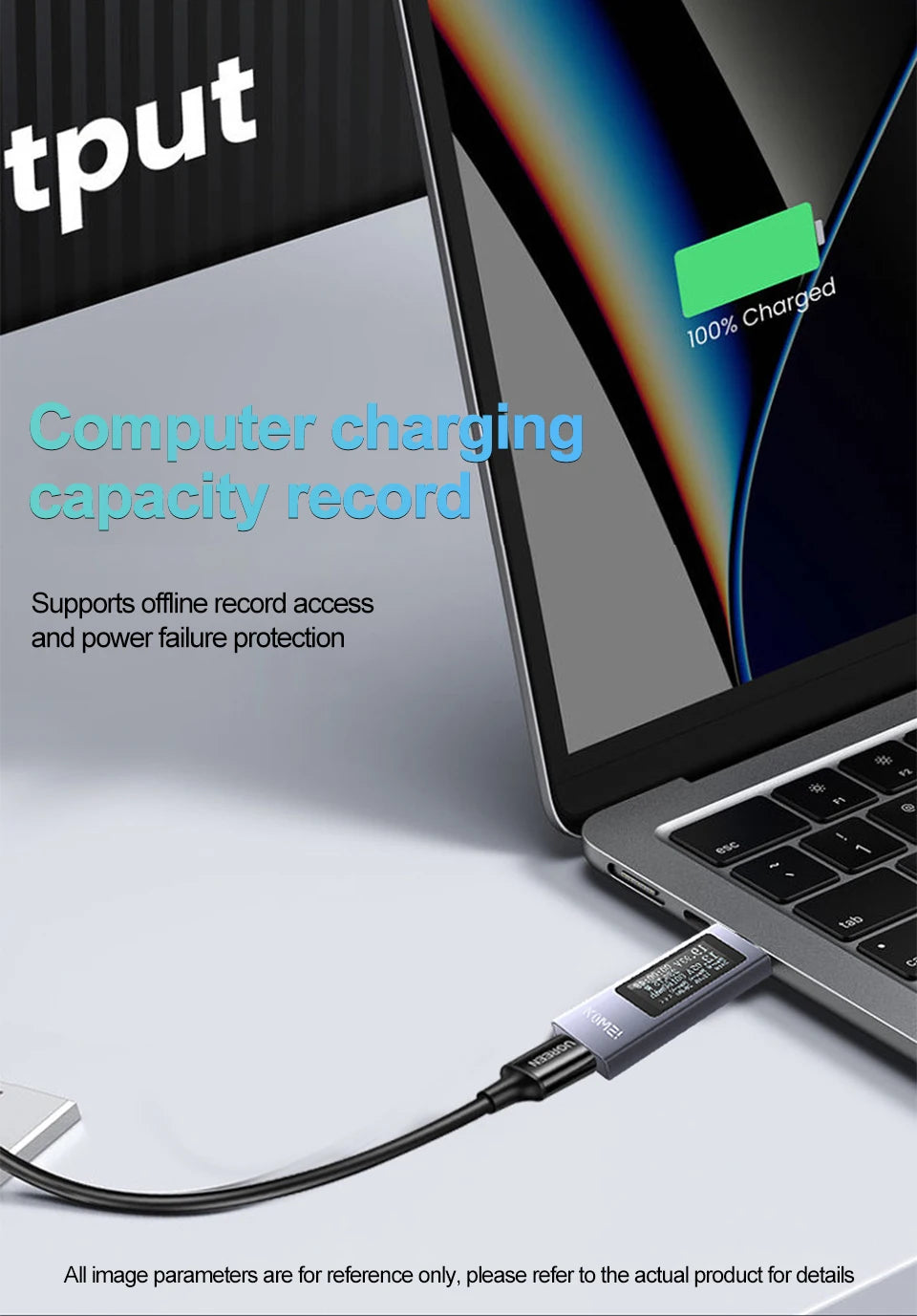 Digital USB-C Power Tester – Voltage and Current Monitor for Battery Testing