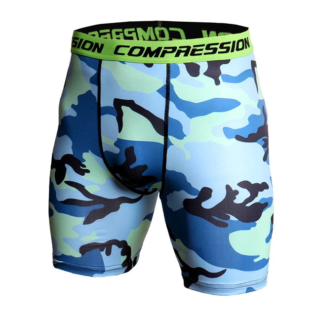 Compression Shorts – 3D Printed Camouflage for Gym and Bodybuilding