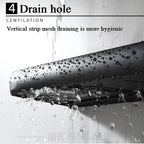 Bathroom Corner Shelf – Adhesive Black Shower Storage for Shampoo