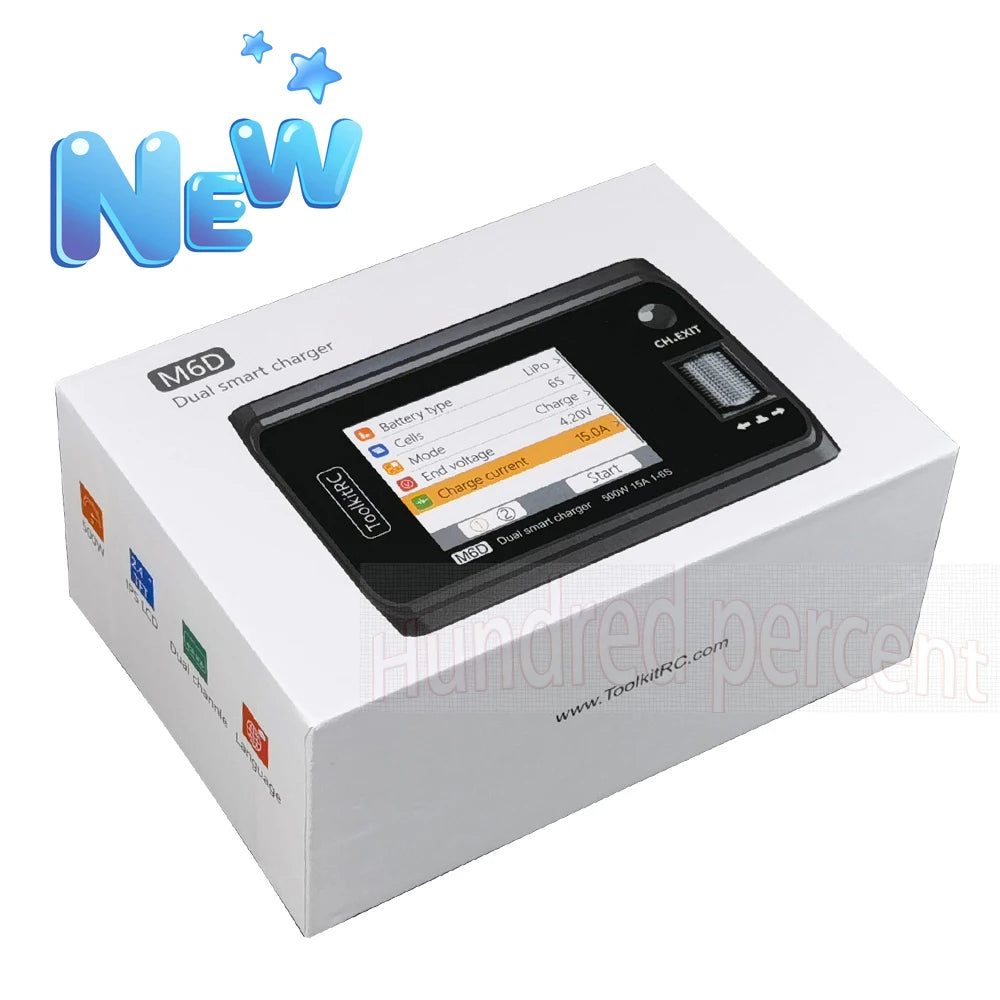 Dual Channel Smart Charger – 500W 15A for FPV Drone Lipo Batteries