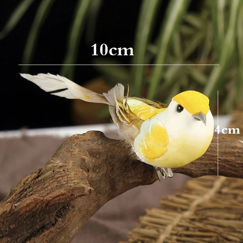 Artificial Sparrow Foam Figurines – 10cm Miniatures for Home Garden Decor