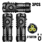 Rechargeable LED Flashlight – High-Lumen USB Torch for Camping and Hiking