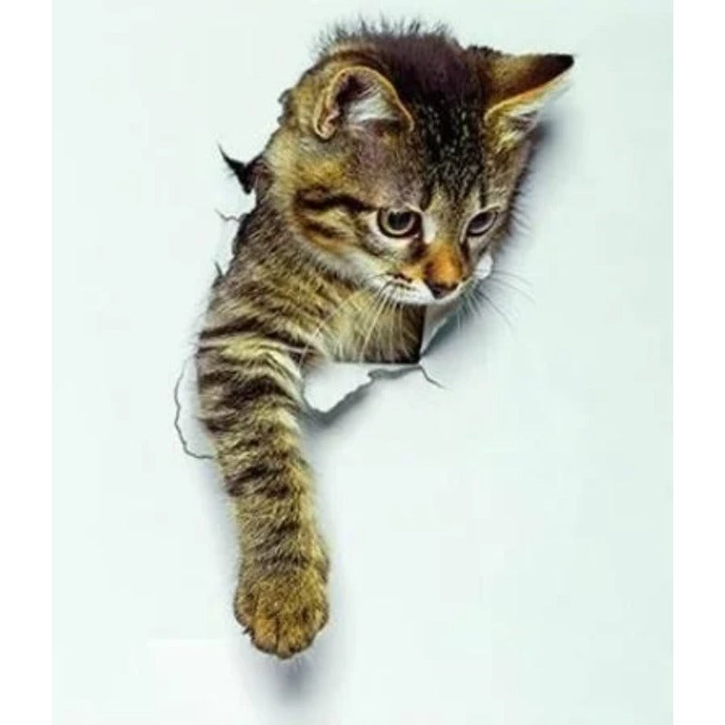 3D Cute Cat Wall Decals – Self-Adhesive Stickers for Kids Bedroom Decor