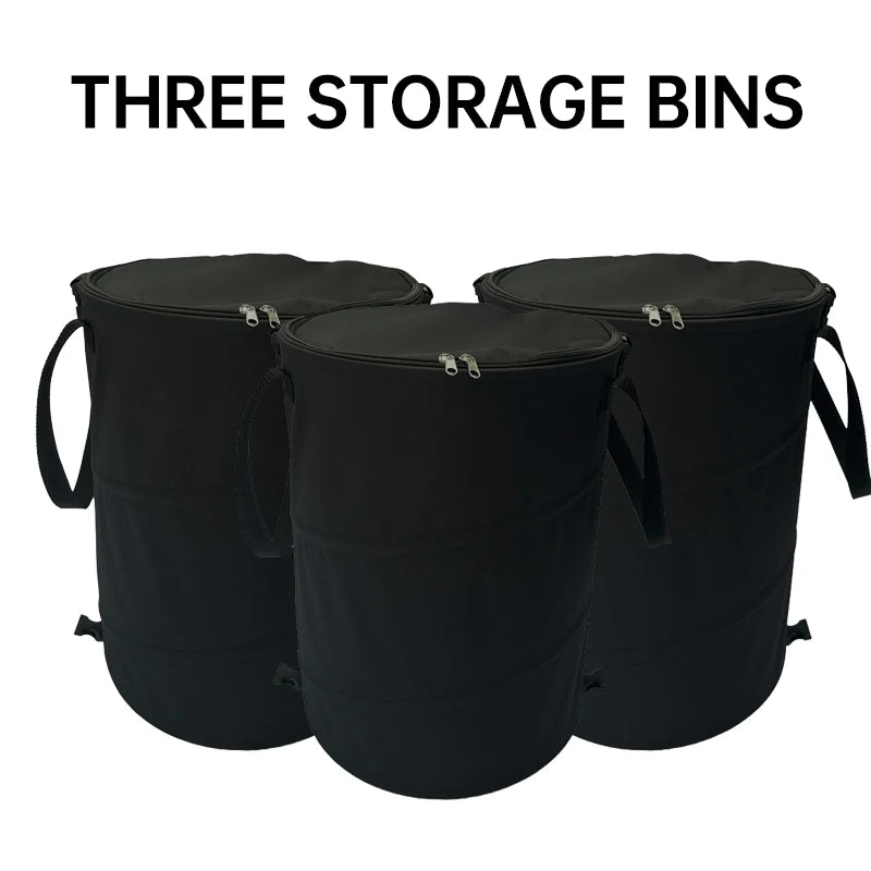 Foldable Outdoor Trash Can – Large Capacity Storage Bin for Camping and Laundry
