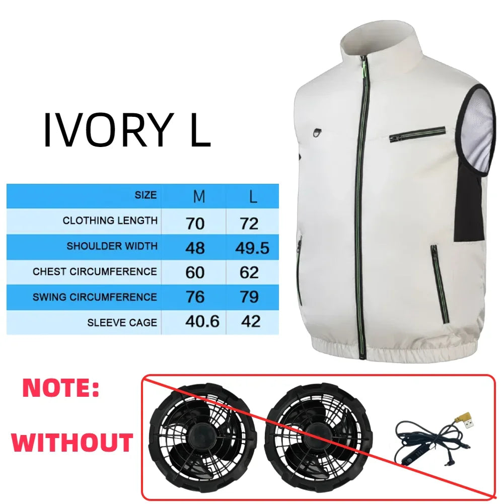 Cooling Fan Vest – Breathable Ice Workwear for Hot Weather Outdoor Labor