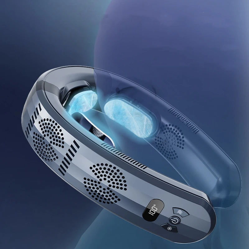 Portable Neck Fan – 6000mAh Wearable Air Conditioner for Outdoor Summer Cooling