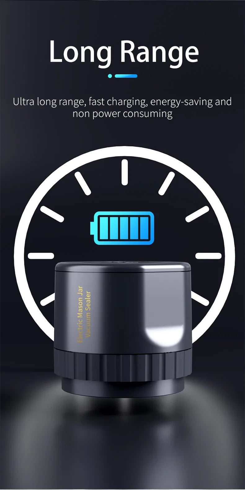 Electric Mason Can Sealer – Portable Vacuum Tool for Kitchen Food Storage