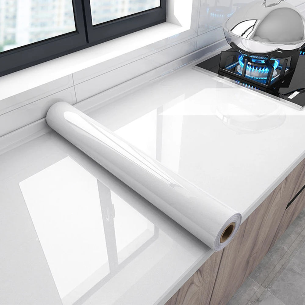 Self-Adhesive Marble Wallpaper – PVC Waterproof Film for Kitchen Renovation