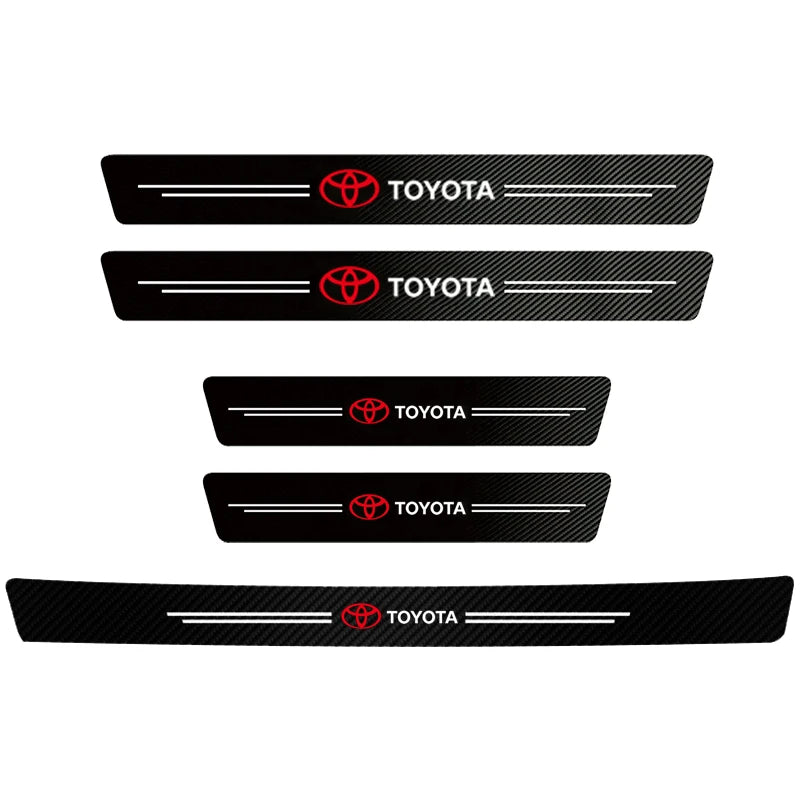 Carbon Fiber Door Threshold Stickers – Scratch Protection for Toyota