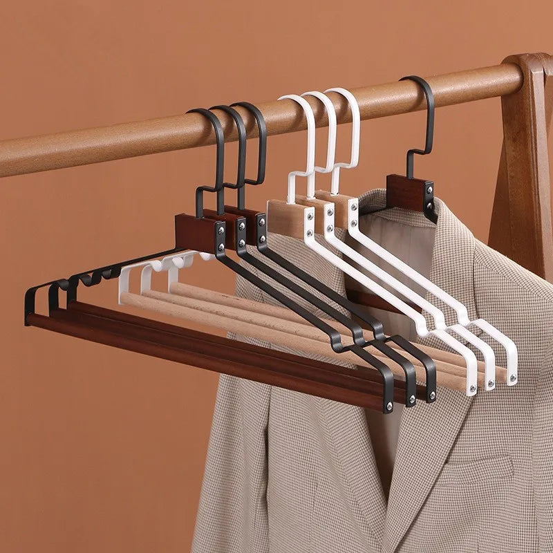 Solid Wood Clothes Hangers – Swivel Hook Rack for Coats and Jackets