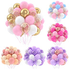 Metallic Pearl and Confetti Balloons – Decorative Latex Set for Party Events