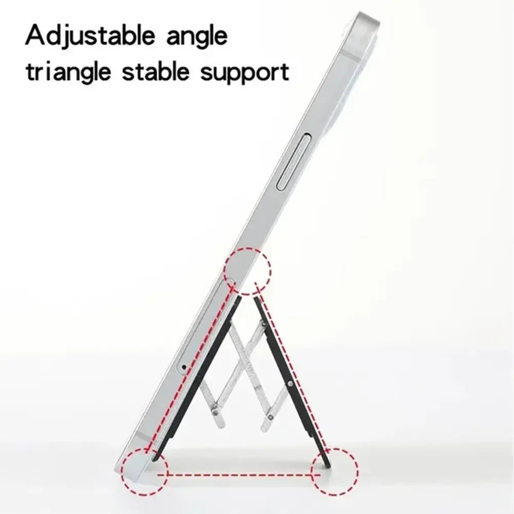Aluminum Foldable Phone Stand – Adjustable Desktop Mount for Mobile Devices