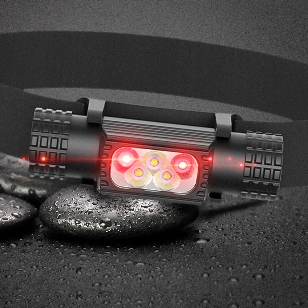 Rechargeable LED Headlamp – High Power USB-C Flashlight for Camping and Hunting