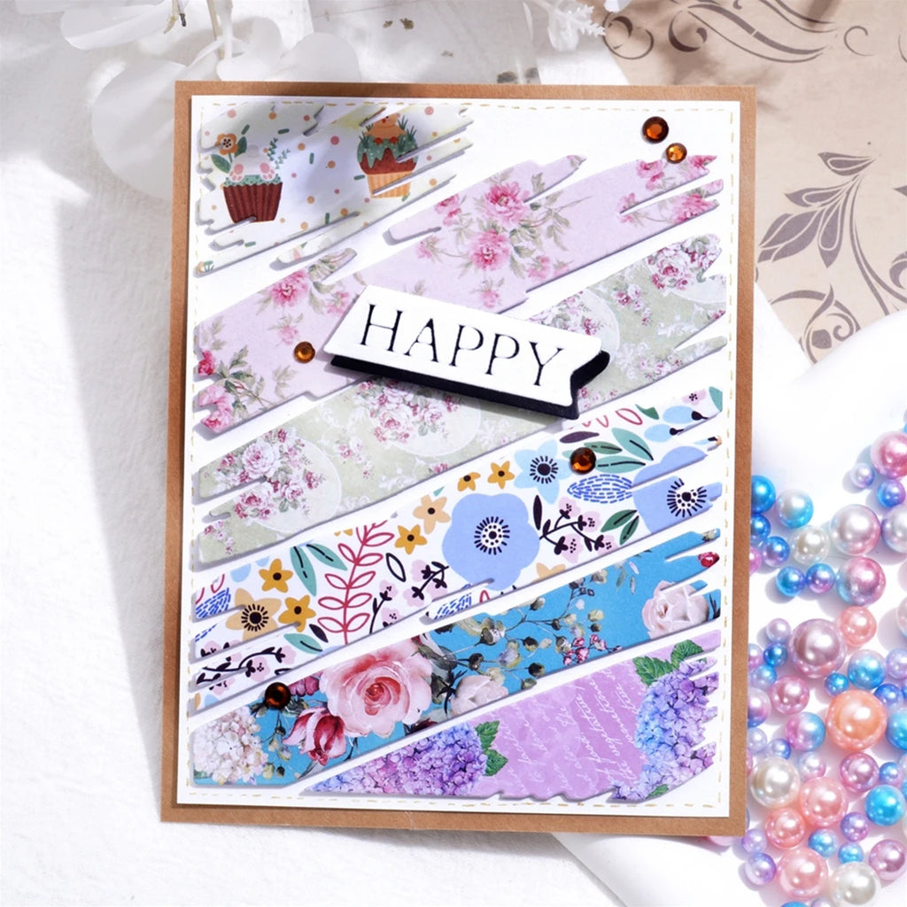 Square Pattern Metal Cutting Die – Embossing Template for Scrapbooking