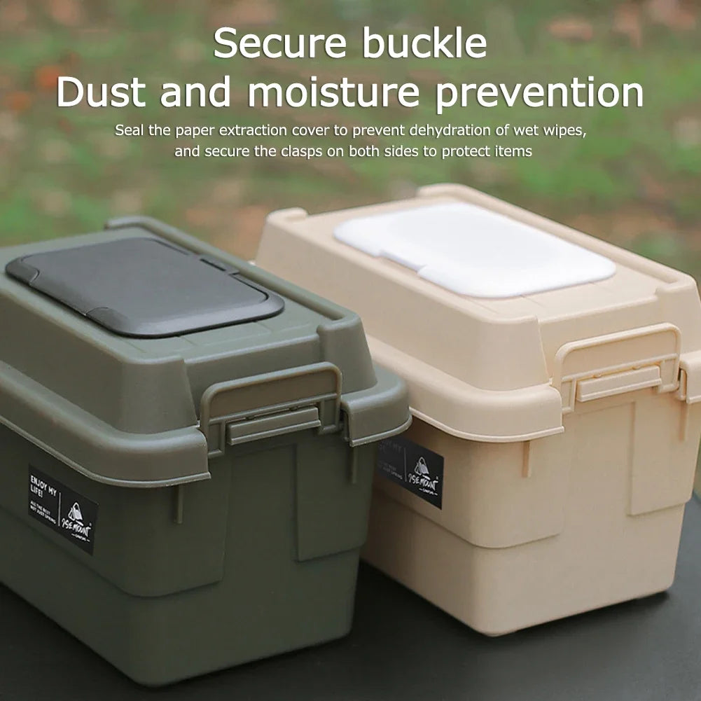 Portable Outdoor Napkin Storage Box – 1.1L Organizer for Camping and Picnic