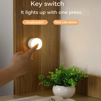 3 Color LED Night Light – Battery Powered Mini Lamp for Bedroom and Wardrobe