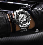 Stainless Steel Quartz Watch – Waterproof Luminous Calendar for Business Men