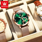 Quartz Women's Watch – Milanese Mesh Band with Diamond Accents for Daily Wear