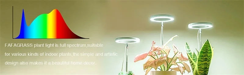 LED Ring Grow Light – 165cm Adjustable Full Spectrum Lamp for Indoor Plants