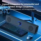 Wired Wireless PC Soundbar – Bluetooth Speaker for TV Gaming Home Theater