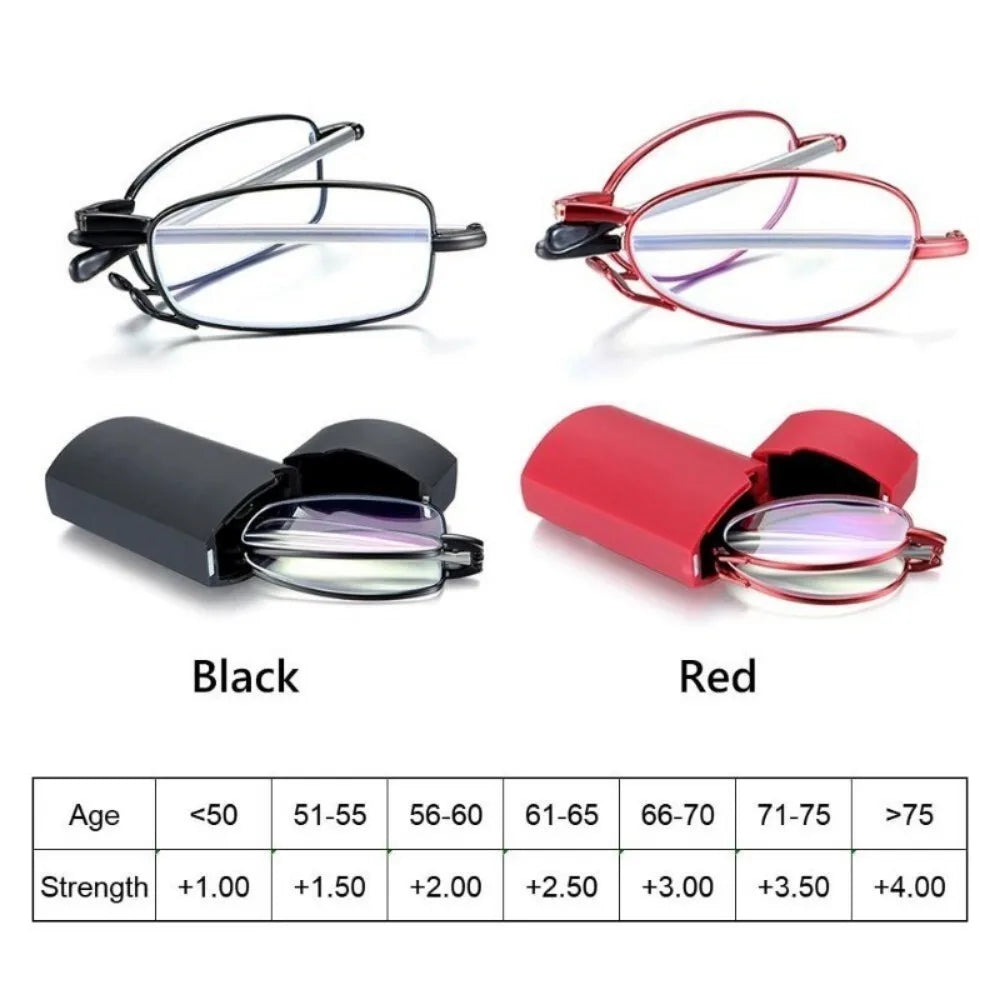 Foldable Anti Blue Light Reading Glasses – Magnified Eyewear for Men and Women