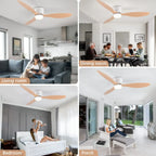 Modern LED Ceiling Fan – 42 52 Inch DC Motor for Nordic Home Lighting